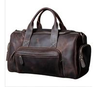 Business Trip Travel Bag for Man Outdoor Genuine Leather Duffle Bag Male Coffee Handbag