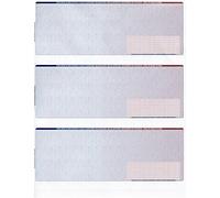 Business Voucher Checks Stock -Ultimate Security - Heavy Paper 28# - Computer Laser Checks - 3 Checks Per Page, 100 Sheets/300 Checks, Blue/Red Cubed
