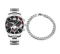 Business Watches for Men,Trendy Watch, Fancy Watches for Men, Hand Watch, Fashionable Calendar Wristwatch with Bracelet for Father Husband Boyfriend Son Friends