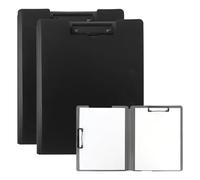 Businey 2PCS Clipboard A4, Plastic Document Folder, Clipboard with Cover, Clip Board Folder with Double Clips, Lightweight Clip Boards A4 for School Work Office