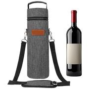 Businey Wine Cooler Bag 750ml, Single Wine Cooler Sleeve, Grey Water Bottle
