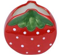 Busnos Pen Holder for Office Desk Accessories Aesthetic Red Makeup Brush Holders Pencil Cute Strawberry Home Decor Birthday Gifts for Women Vanity Toothbrush Holders Kawaii Kitchen Utensil Holder