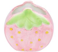 Busnos Strawberry Pen Holder Toothbrush Holder Cute Pencil Holders Pink Pen Holder for Desk Accessories Makeup Pencil Cup Kawaii Desk Accessories Aesthetic Office Home Decor Birthday Gifts for Women