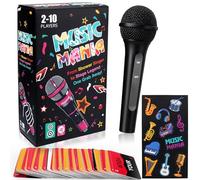 BUSOHA Music Grave Game for Party - 2 in 1 Music Board Toy Design for Bad Singers 125 Cards with 250 Lyrics and 5 Blank Cards for 2-10 Players Gift for Party Music Lovers Adults