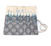 BUSOHA Roll Up Paint Brush Holder Artist Canvas Roll Pouch Bag Makeup Brushes Case Organizer Rollup Protection（15 inch,Without Brushes）
