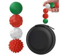 BUSOHA Silicone Magnetic Fidget Balls - 4 Pack Fidget Toys Stress Balls for Adults Sensory Stone Travel Toys for Calming,Christmas Stocking Stuffers Gifts for Teens