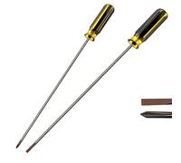 Buspoll Slotted and Phillips Screwdriver, PH2 12 Inch Long Cross-Head Screwdriver & 5 mm Flat Blade Screwdriver, Magnetic Screwdriver
