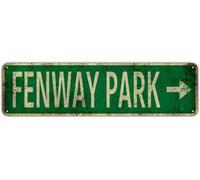 Busppoy Fenway Park Street Sign Rustic Metal Tin Sign Home Outdoor Art Wall Decor 4x16 Inches
