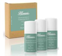 Bussani Deodorant Roll On Crystal Salt Stone for Girls, Kids, Boys, Teenager | Aluminum & Baking Soda Free | 24-Hour Odor Protection | Fragrance: Cucumber & Aloe Vera, Pack of 3
