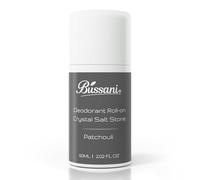 Bussani Roll On Deodorant for Men | Crystal Salt Stone Deodorant | Aluminum & Baking Soda Free | 24-Hour Odor Protection | Fragrance: Patchouli & Aloe Vera | 2.02 fl oz