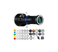 Bussi MG06 Pro Optical Bowens Mount Snoot for LED Lights, GOBO Projector kit with 30 gobos and 5 Color gels, 33° Lens Optical Snoot Spotlight for Photography (Standard Bowens Mount)