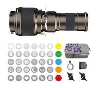Bussi MG06 TS Photography Snoot Kit with ±5° Tilt Range with 36° Lens, Bowens Mount with 30 Gobos, Compatible with Aputure, Amaran, Godox, GVM LED Video Lights
