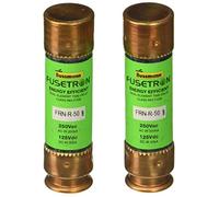 Bussmann BP/FRN-R-50 50 Amp Fusetron Dual Element Time-Delay Current Limiting Class RK5 Fuse, 250V Carded UL Listed, 2-Pack