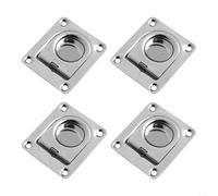 BUSSNISS 4Pack Recessed D-Ring Tie Down Anchor, 2.1 x 2.5 Inch Heavy Duty Steel Recessed Pan D-Ring Tie Down Anchor for Truck Trailer Flatbed Pickup