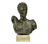 Bust of God Mercury - Greek Roman God of Trade, Travel & Messages | Handmade Moldano Hard Plaster Sculpture | Classical Greek Art | Made in Greece | 10.65 Inches