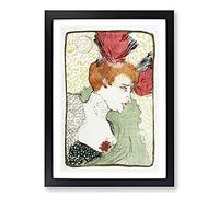 Bust of Mademoiselle Lender by Henri De Toulouse-Lautrec Framed Print | A2 Black Framed Wall Art | Ready to Hang | Modern Nature Picture | Living Room Bedroom Lounge Office