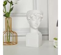 Bust Statue Greek Mythology Decor,Roman Goddess Figurines Vases,Flower Arrangement Sketch Dual Use,Artemis Statues and Vase Suitable for Dried Flowers (British Girl Statue)