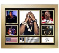 Busta Rhymes Signed Autograph Photograph Display - Perfect for Hip Hop Fans, A4 Poster + Gold Frame - Limited Edition Autograph Fan Gift - Collectible Memorabilia Merchandise