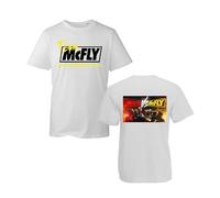 Busted vs McFly Tour 2025 T-Shirt - Team McFly Band Music Concert Tee with Front and Back Print - Rock Pop Gig Fan Merchandise for Men Women Unisex (White, XL)