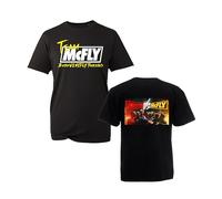 Busted vs McFly Tour 2025 T-Shirt - Team McFly Band Music Concert Tee with Front and Back Print - Rock Pop Gig Fan Merchandise for Men Women Unisex (Black, 4XL)