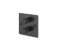 Buster and Punch Dimmer Light Switch, 1G, 2G, 3G, 4G, 2-way, LED, Multiple Colours and Options. (SMOKED BRONZE, 2G, Toggle)