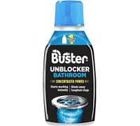 Buster Bathroom Drain Unblocker 300ml - Fast-Acting Sink Unblocker Dissolves Hair, Sludge and Soap, Drain Cleaner Clears Blockages in Shower, Bath and Bathroom Sink Pipes (2, Pack)
