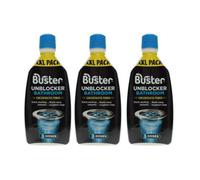 Buster Bathroom Drain Unblocker Clears Blockages Fast 900Ml - Pack Of 3