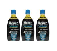 Buster Bathroom Drain Unblocker, Clears Blockages Fast, 900ml, Pack of 3