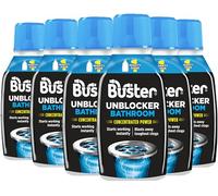 Buster Bathroom Plughole Unblocker, 300ml, Pack of 6, Unblock Hair & Sludge from Showers, Baths & Sinks - Fast-Acting Plughole Unclogger, Clears Blockages & Slow-Draining Water
