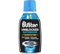 Buster Bathroom Plughole Unblocker - Fast-Acting Plughole Unclogger, Clears Blockages & Slow-Draining Water, 300ml