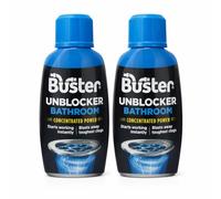 Buster Bathroom Unblocker 300ml Pack of 2 - Fast Acting Drain Cleaner for Sink, Shower & Bath, Concentrated Formula, Removes Hair & Soap Clogs
