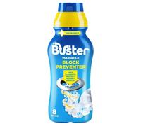 Buster Block Preventer Plughole 500ml Powerful Sink & Drain Cleaner Deep Cleans & Protects Against Build-Up 8 Doses for Kitchen, Bathroom, Shower & Bath Prevents Clogs & Odours