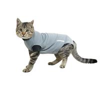 BUSTER Body Suit for Dogs and Cats - Cat - Grey/Black - X-Small - 39.5cm