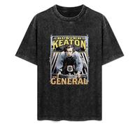 Buster Keaton The General Movie T-Shirt Graphic Tee Printed Top Mens Black Shirt S