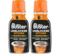 Buster Kitchen Sink Unblocker 150g x 2 - Kitchen Sinks, Plug and Drain Unblocker - Drain Cleaner That Blasts Fat & Food Debris - Fast-Acting Plughole Unclogger, Clears Blockages & Slow-Draining Water