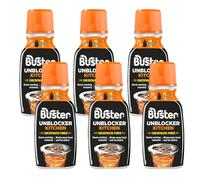 Buster Kitchen Plughole Unblocker – Fast-Acting, Dissolves Fat & Food Debris – Pack 6 x 150g