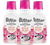 Buster Plughole Sanitiser Gel (Berry - Pack of 3 x 300ml) Fast-Acting Sink and Drain Cleaner for Bad Smells and Stains, Kills 99.9% Germs on Drains & Stainless Steel Sinks, Fresh Scent - Made in UK