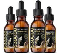 Buster's Organic Hemp Oil 530,000 4Pack-4month Supply for Dogs & Cats - Max Potency - Made in USA - Omega Rich 3, 6 & 9 - Hip & Joint Health, Natural Relief for Pain, Separation Anxiety