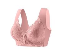Bustier Women's Large Breasts 1/2/3 Pack Bra Women's Without Underwire Front Closure Bustier Lace Strong Hold Bra Large Sizes Underwear Push Up Bra Sexy Full Cup Bra Comfortable Soft Underwear, A01
