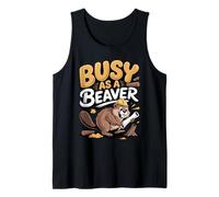 Busy as a Beaver Wildlife Nature Animal Lover Tank Top