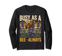 Busy As A Bee Always Lavender Garden Long Sleeve T-Shirt