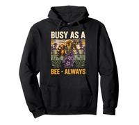 Busy As A Bee Always Lavender Garden Pullover Hoodie