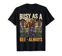 Busy As A Bee Always Lavender Garden Value Graphic T-Shirt