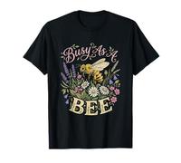 Busy As A Bee Honey Bee Wildflower Cottagecore T-Shirt