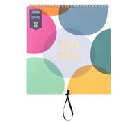 Busy B 13 Month August 2024 - August 2025 Mid-Year Family Calendar with Week to View Layout, Five Schedules and 13 Monthly Pockets - Spot