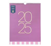Busy B 2025 Busy Life Wall Calendar - Jan to Dec Fuchsia 2025 Calendar - with Month to View, 12 Monthly Storage Pockets, Space for Notes, To Do's & Hanging Hook