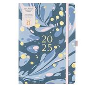 Busy B 2025 Diary Day A Page Planner - A5 Marble Design for Weekly Planner - Compact Diary with Hour-by-Hour Layout, To-Do Lists & Notes - Ideal for Students, Teachers & Professionals