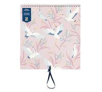 Busy B 2025 Wall Calendar - Family Calendar, Birds Design with 5 Columns & Storage Pockets - Monthly 2025 Calendar for Busy Families with Colour-Coded Stickers - 23.5 x 25.5cm