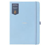 Busy B 2026 Dual Schedule A5 Diary - Daily Planner with Two Schedules, Faux Leather Powder Blue & Gold Foil Cover - Work-Life Balance Organiser for Busy Professionals - Jan to Dec 2026 Diary