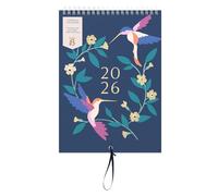 Busy B 2026 Wall Calendar for Couples- Birds Slim Design with Dual Schedules, Monthly Pockets & Stickers Hanging Calendar for Shared Planning, Birthdays & Important Dates - Jan to Dec